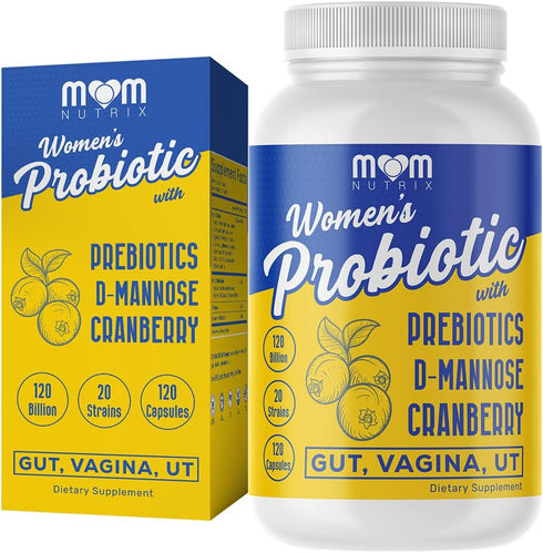 MOM NUTRIX Probiotic for Women - Vaginal, Gut, UT, pH Balance, Feminine & Digestive
