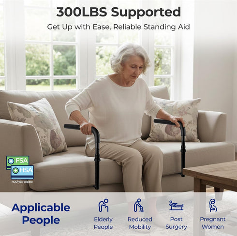 L1 18 Stand Assist Rail for Couch, Chair Stand Assist Aid for Elderly, Elderly Assistance Products, Disabled, Senior