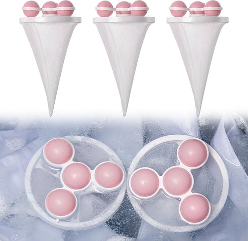 3PCS Floating Hair Filtering Mesh Removal, Reusable Pet Lint Removers for Washing Machine, Lint Catcher for Dog Cat Hair