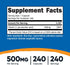 Nutricost Vitamin C 500mg, 240 Capsules, Vegetarian, Gluten Free & Non-GMO