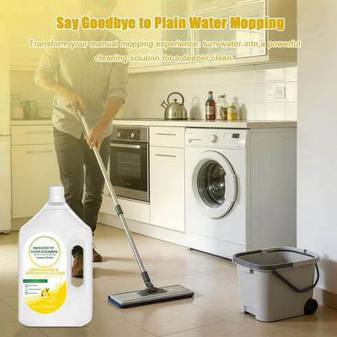 QKLYXEN 82 OZ Floor Cleaning Solution Compatible with Tineco FL Lemon Floor Cleaner Long-Lasting, Zesty Scent For All