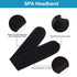 Whaline Terry Cloth Spa Facial Headband Wrap, 4 Counts Stretch Towel for Bath, Makeup, and Sport (Black)