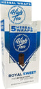 High Tea Non Tobacco All Natural Herbal Smoking Wraps - Royal Sweet - 125