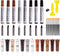Wood Furniture Repair Kit - 42 Pcs Hardwood Laminate Vinyl Floor Repair Kit with Markers, Fillers, and Wax Sticks for
