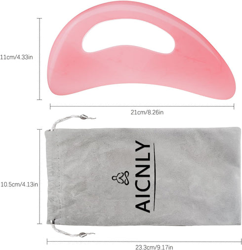 AICNLY Large Gua Sha Massage Tool - Lymphatic Drainage Massager for Body Sculpting and Anti Cellulite