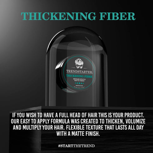 THICKENING FIBER (4oz) - Medium Hold - Matte Finish - Premium Hair Thickening Clay Pomade - Water-Based - All-Day Hold Styling Product