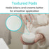 Vive Lotion Applicator for Back, Feet (17.5") - Self Washer Beauty Shower Sponge, Long Handle Cream Wand for Elderly,