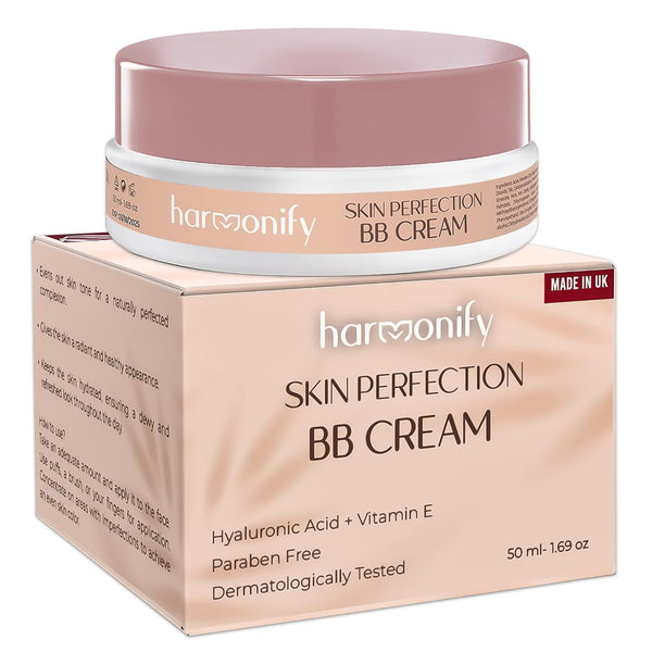 BB Moisturizing Cream with Hyaluronic Acid and Vitamin E, Daily Oil-Free Moisturizer for Dry Skin, Fragrance Free,