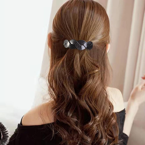 Large Hair Barrettes for Women, Simple Retro Classic Snap French Hair Clips (3 Pcs)