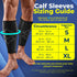 Sparthos Calf Compression Sleeves (Pair) – Leg Compression Socks for Men and Women, Black-XL
