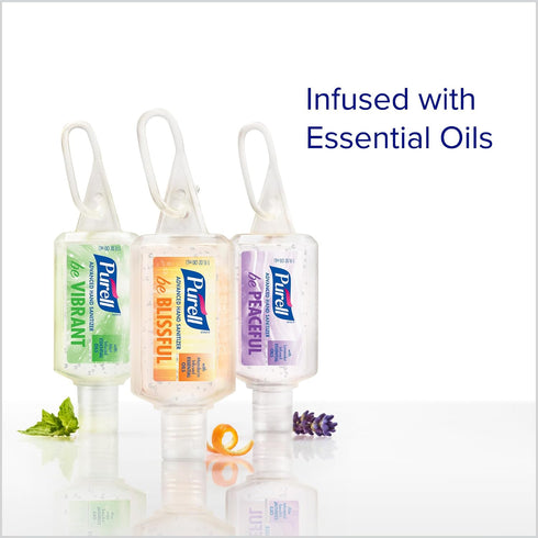 Pack, 1 oz (Pack 8), 3900-09-ECME17 Purell Advanced Hand Sanitizer Gel Infused with Essential Oils, Scented Variety fl