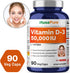 NusaPure Vitamin D3 50,000 IU, 90 Veggie Capsules, Non-GMO, Vegan.