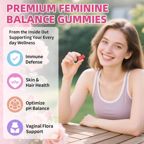 Pack 2 Gummies, Gummies 120 of Premium Feminine Balance Hawaiian Pineapple Feminine for Women PH Balance & Vaginal