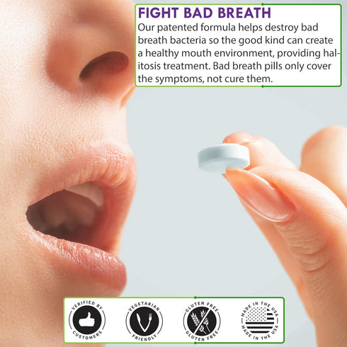 Oral Probiotic Supplement with BLIS K12, 4 Billion CFU, Dairy Free, 60 Count for Dental Health