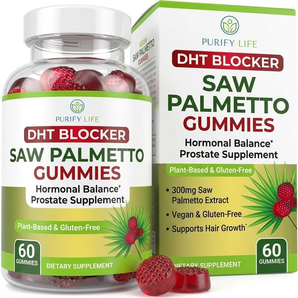 Purify Life Saw Palmetto Gummies for Men & Women - Saw Palmetto Extract Supplement