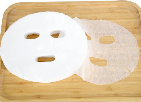 Pure Cotton Facial Mask Paper, Natural Spa Skin Care Pre-cut Facial Sheet Mask (100 Pcs)