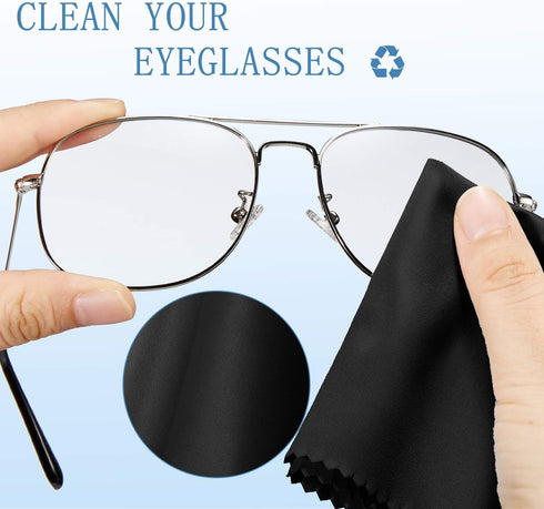 50 Pieces Microfiber Cleaning Cloths for Glasses, 7 x 6 Inch for Electronics and Screens