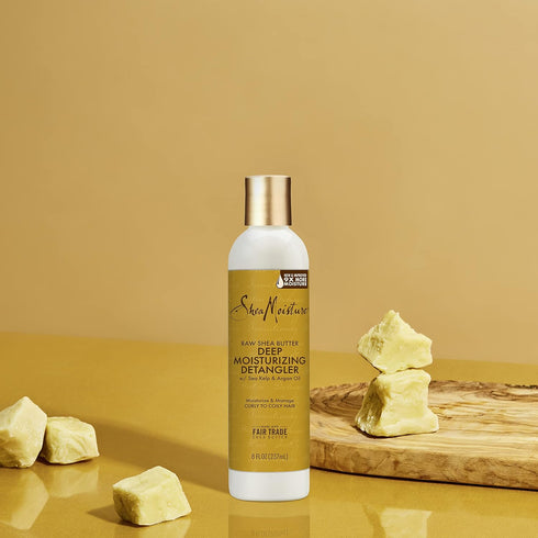 SheaMoisture Raw Shea Butter Deep Moisturizing Detangler for Dry, Damaged Hair, 8 oz Hair Styling Product