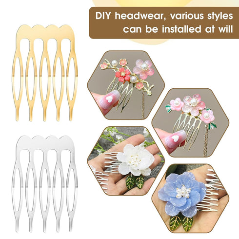 20PCS Small Hair Side Combs, French Teeth Hair Combs for Women, 5 Teeth Tiny Hair Clip Combs for Bridal Wedding Veil