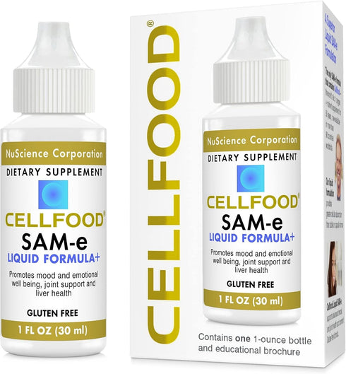 Cellfood SAM-e Liquid Formula+, 1 fl oz - Joint Support & Liver Health, Gluten Free, Non-GMO