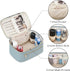 Wandering Nature Makeup Bag - Travel Organizer for Women in Eco Vegan Leather, Grayish Blue