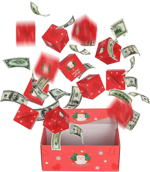QiwagFerng Surprise Gift Box Explosion for Money, Merry Christmas Explosion Gift Box, Money