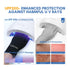 SAVILAND UV Gloves for Nails, Professional UPF200+ Fingerless UV Light Gloves for Gel Manicures, Black