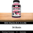 Kaya Naturals Hair Growth Gummies - Biotin 5000mcg Vitamins for Healthy Hair, Skin, Nails - 120 Count