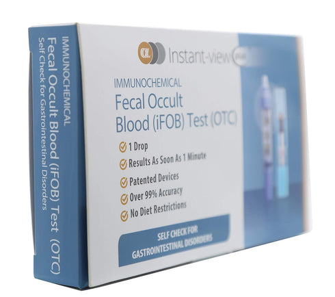 Immunochemical Instant-view Plus Fecal Occult Blood (FIT or iFOB) Home Test and Stool Test