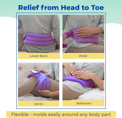 Pack 1 Pack Microwavable Heating Pad for Lower Back and Menstrual Cramps - Moist Microwave Heating Pad for Muscles