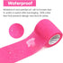 Self Adherent Cohesive Bandage - 4"x5 Yards, Hot Pink, 12 Rolls for First Aid, Athletic Tape