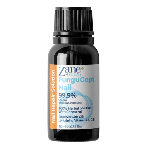 Zane Hellas FunguCept Nail Solution for Discolored, Thickened, Crumbled Nails, Visible Results in 4 Weeks 0.33 oz