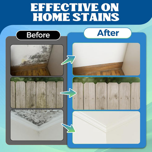 Multipurpose Wall Cleaner Spray Mold Stain Cleaner for Home Surfaces Bathrooms, Kitchens, Showers, Basements & Outdoor