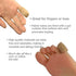SOHLER 6 Packs Closed Toe Caps Finger Covers - Stretchable Fabric Lined with Soft Gel, Small 3/8"x 2-1/2"