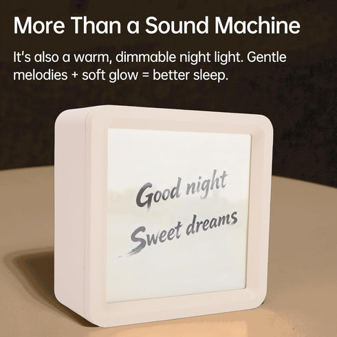 Swokely 8 3-Level White Noise Sound Machine Warm White Night Light Wireless Speaker Rechargeable Sound Machine