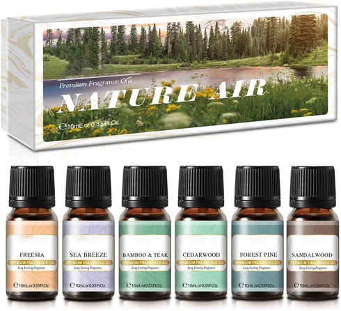 Nature Air Premium Grade Scented Oils Gift Set - Sea Breeze, Forest