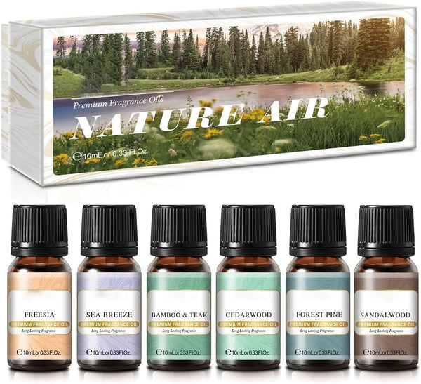 Nature Air Premium Grade Scented Oils Gift Set - Sea Breeze, Forest