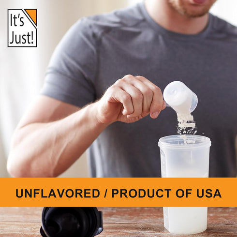 It's Just! - Milk Protein Concentrate, 80% Casein / 20% Whey, No Added Sugar, 1 Pound (Pack of 1), Unflavored