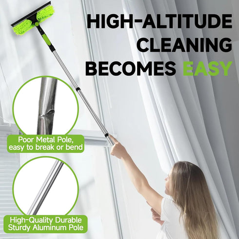 LILISPAI 67'' 2-in-1 2 2 Window Squeegee Cleaner Tool with Extension Pole, Squeegee for Window Cleaning Kit