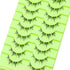 outopen 10 Pairs Manga Lashes, Korean Asian Anime Eyelashes, Japanese Makeup Fake Lashes, Spiky False Eyelashes