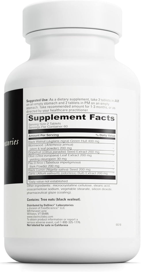 DAVINCI Labs Vira-Shield Dietary Supplement for Detox, Immune System, and Healthy GI Function with Black Walnut,