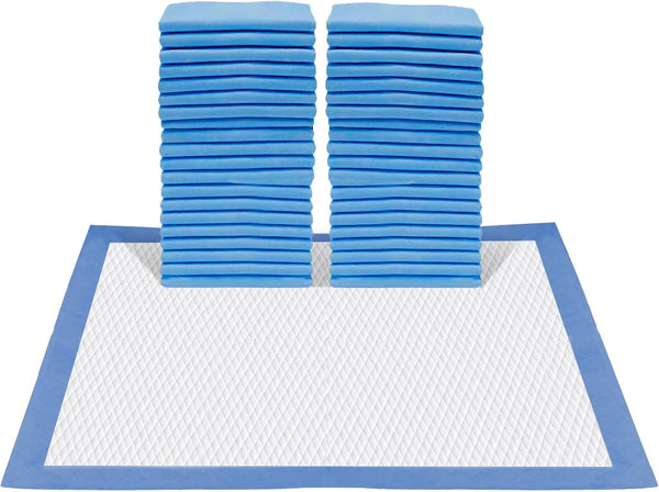 Hyfine 100 Count Underpads Disposable Bed Pads 28"x30", Heavy Absorbency, Leakproof Incontinence Chucks