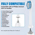 5-Star Compatible with C1 Sonicare Replacement Heads. Electric Toothbrush Heads Compatible with Sonicare Electric Toothbrush. 4 Pack, Blue