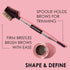 JAPONESQUE Brow & Lash Shaper with 3 Different Spoolie Brushes for Grooming and Shaping Brows