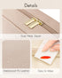 Vlando Small Makeup Pouch,Travel Makeup Bag PU Leather Wide-open Makeup Pouch for Purse Makeup Brush Holder-Milk Tea