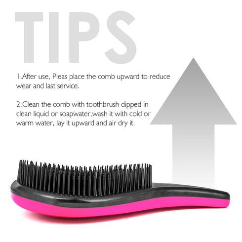 WYNK Detangling Brush 2-Pack for Adults & Kids - Green & Pink Hairbrush for Wet, Curly, Thick Hair, Gentle Knot Remover