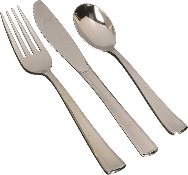 Premium Stainless Silver Cutlery - Durable, Elegant & Timeless Cutlery Set (Pack