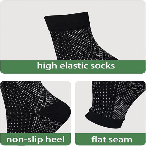 OCQOPM 4Pairs Aidease Neuro Compression Socks, Orthopedic Neuro Socks - Pain/Swelling Healing Socks, for Neuropathy