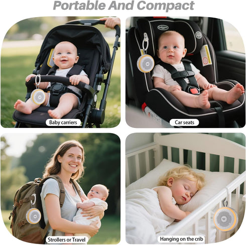 WorWoder 20 White Noise Machine - Portable Sound Machine for Baby Adult, Non-looping Soothing Sound, Noise Canceling