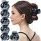 RC ROCHE ORNAMENT 6 Pcs Women's Hair Pumpkin Interlocking Teeth No Slip Claw Clip, Large Black